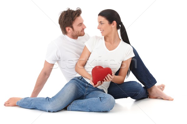 Romantic couple at Valentine's day smiling Stock photo © nyul