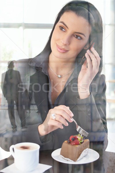 Businesswoman in office cafe Stock photo © nyul