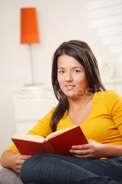 Teen girl reading book Stock photo © nyul