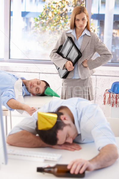 Morning after the night before in office Stock photo © nyul