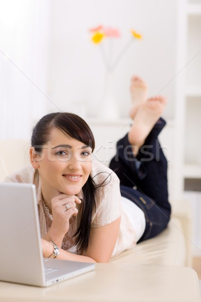 Woman browsing internet Stock photo © nyul