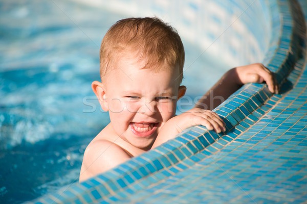 Baby Boy in pool Stock photo © nyul