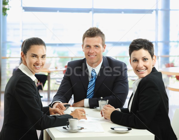 Stock photo: Business talking at cafe