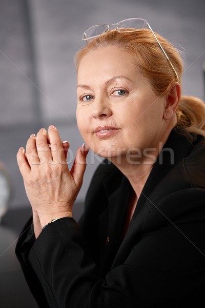 Portrait supérieurs exécutif femme d'affaires séance bureau [[stock_photo]] © nyul