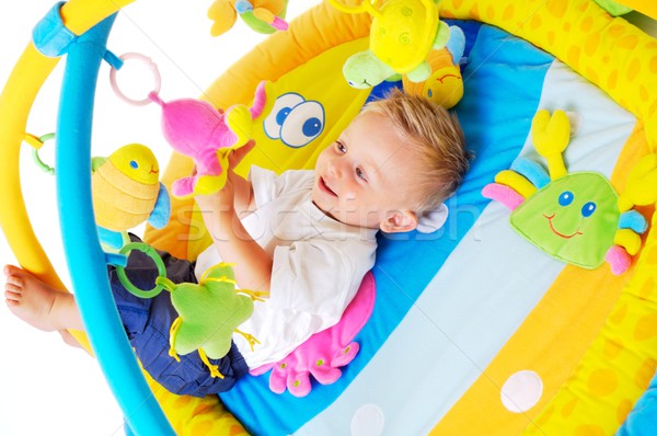 Baby plays with toys Stock photo © nyul
