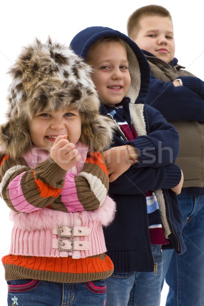 Cute dzieci grupy stwarzające wraz uśmiechnięty Zdjęcia stock © nyul