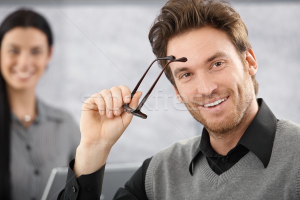 Portrait of smiling businessman Stock photo © nyul