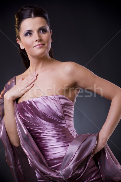 Woman in evening dress with stole Stock photo © nyul