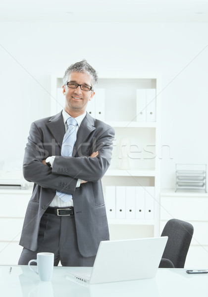 Happy businessman at office Stock photo © nyul