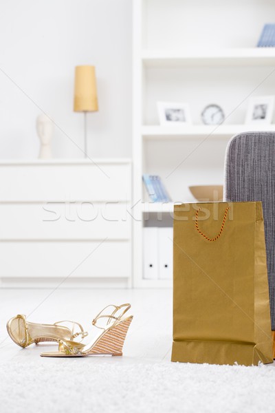 New shoes and shopping bag Stock photo © nyul