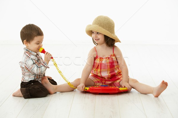 Peu enfants jouer jouet instrument heureux [[stock_photo]] © nyul