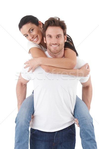Attractive young couple in love smiling Stock photo © nyul
