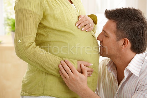 Man with expecting wife Stock photo © nyul
