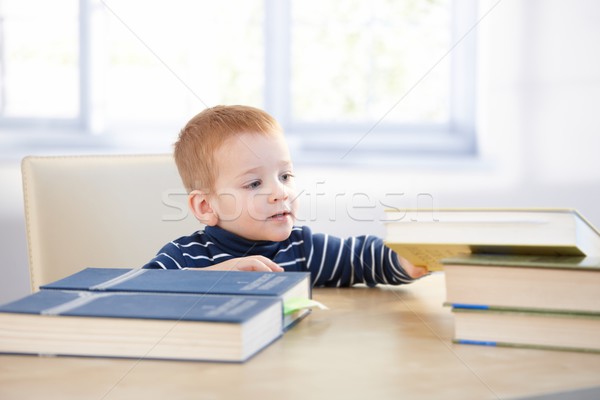 Toddler acting like schoolboy Stock photo © nyul