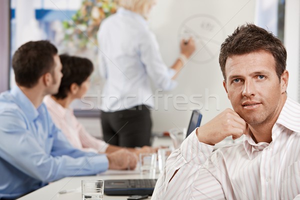 Stock photo: Businessman in meeting room