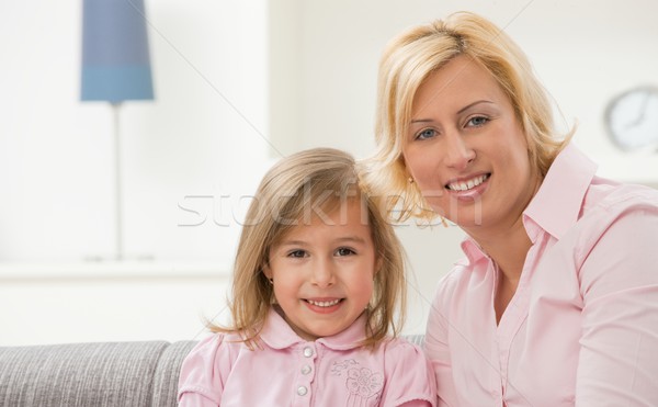 Madre rosa ritratto bambina indossare Foto d'archivio © nyul
