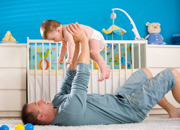  Father and baby Stock photo © nyul