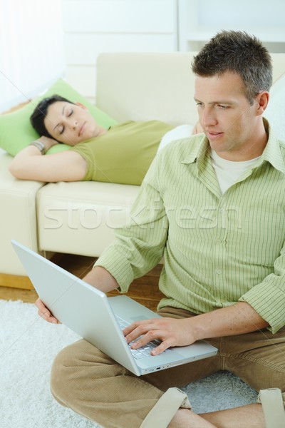 Man browsing internet Stock photo © nyul