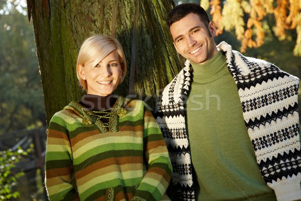Smiling couple in nature Stock photo © nyul