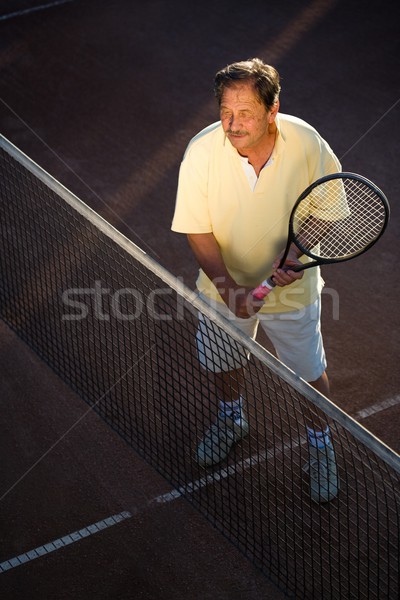 高級 男子 播放 網球 活躍 70年代 商業照片 © nyul