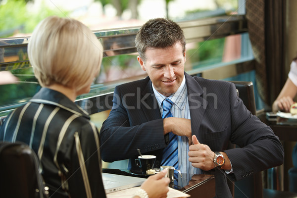 Business meeting in cafe Stock photo © nyul