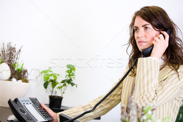  Businesswoman calling on phone Stock photo © nyul