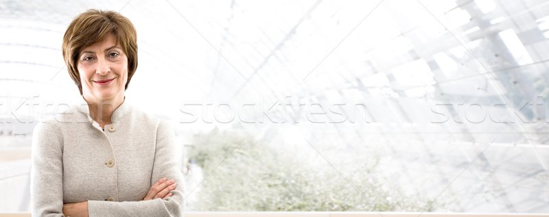 Business banner - senior businesswoman Stock photo © nyul