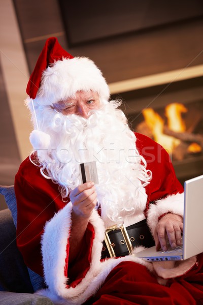 Santa Claus purchasing on internet Stock photo © nyul