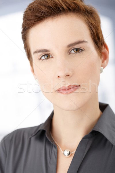Closeup female facial portrait Stock photo © nyul