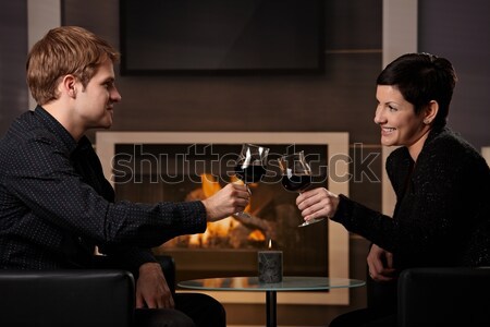 Trinken Wein jungen sprechen Business Stock foto © nyul