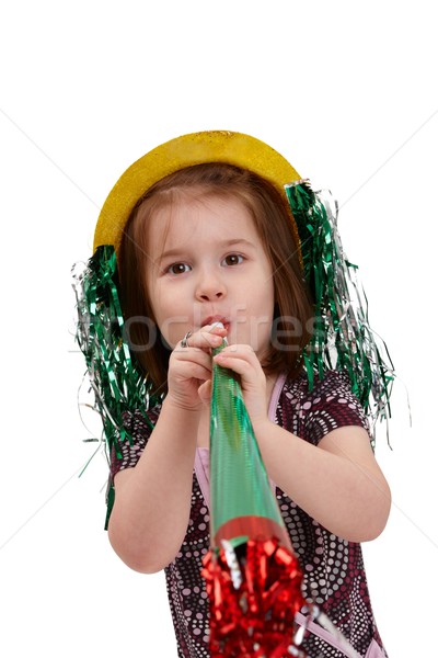 Cute small girl on new year's eve Stock photo © nyul