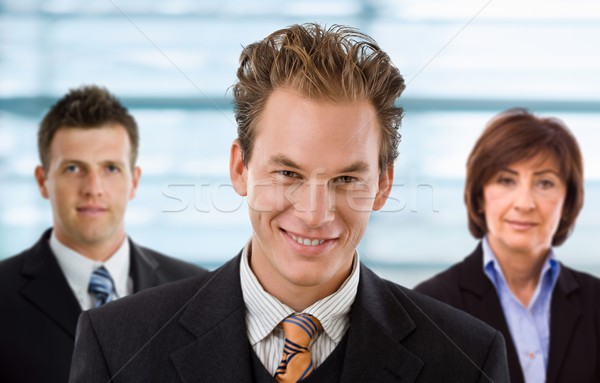 Equipo gente de negocios retrato sonriendo mujer hombre Foto stock © nyul