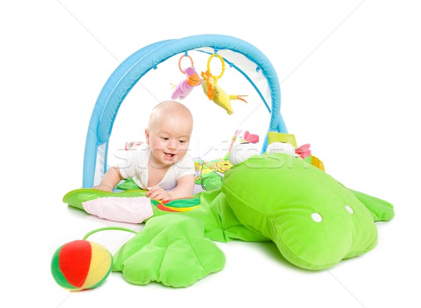Baby palestra isolato felice giocare giocattolo Foto d'archivio © nyul