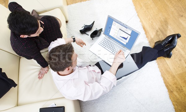 Businesspeople working on laptop Stock photo © nyul