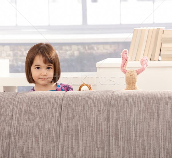 Cute little girl and toys Stock photo © nyul