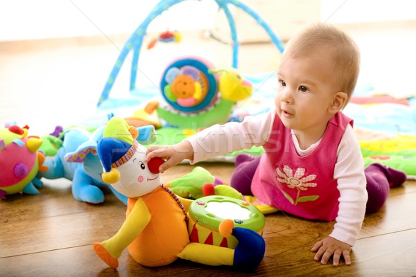 Baby gry domu miesiąc miękkie Zdjęcia stock © nyul