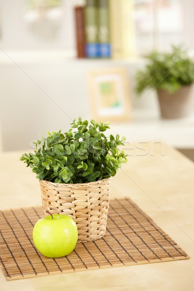 Plant and apple on table Stock photo © nyul
