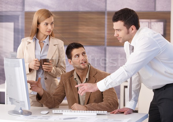 Young colleagues teamworking Stock photo © nyul