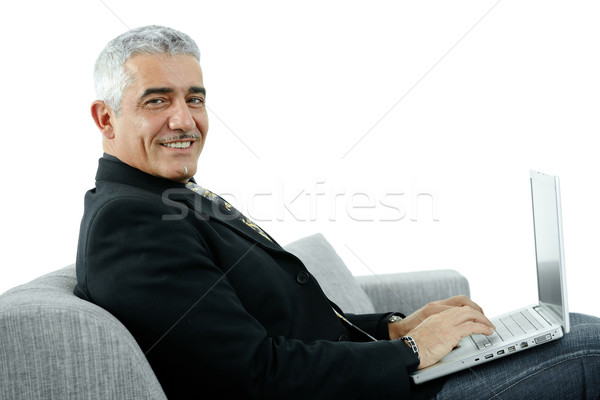 Businessman workingon laptop Stock photo © nyul