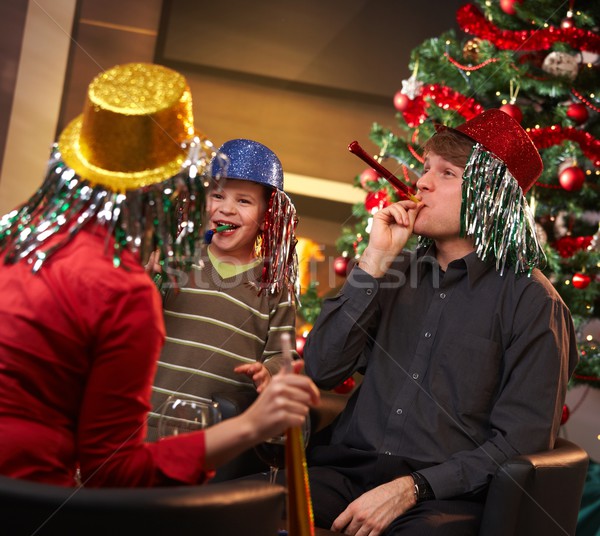 Family celebrating new year Stock photo © nyul