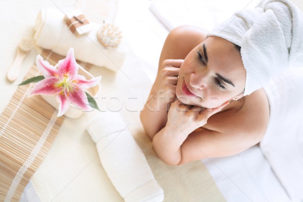 Wellness obraz ciało świetle masażu oleju Zdjęcia stock © nyul