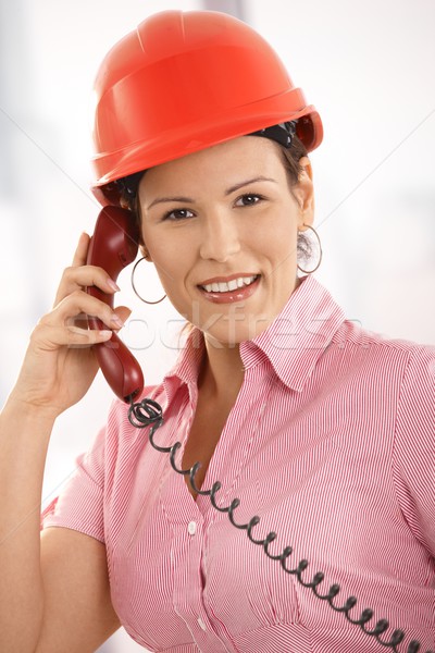 Female architect talking on phone Stock photo © nyul