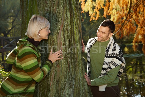 Foto stock: Pareja · parque · otro