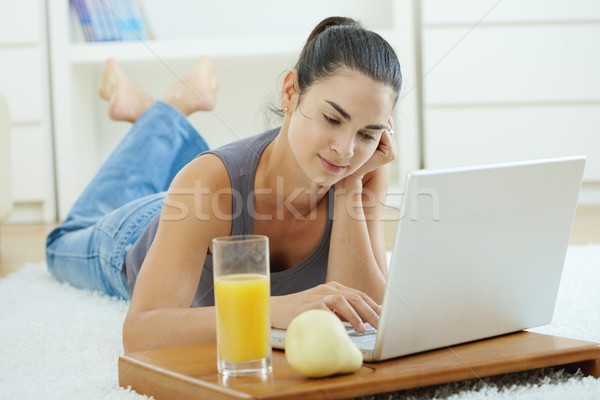 Woman working on computer Stock photo © nyul