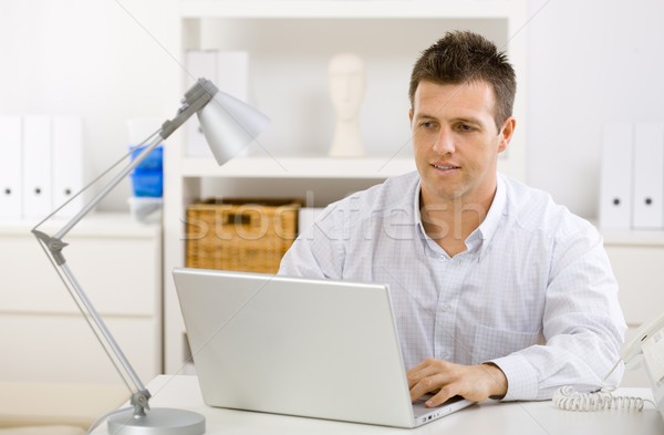 Stock photo: Businessman working at home