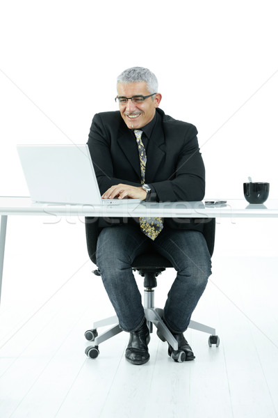 Businessman working on computer Stock photo © nyul