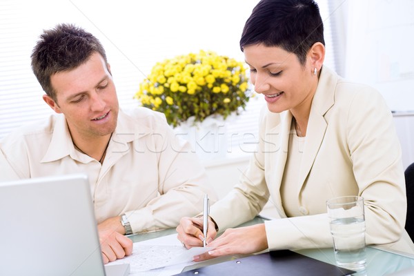 Business couple working Stock photo © nyul