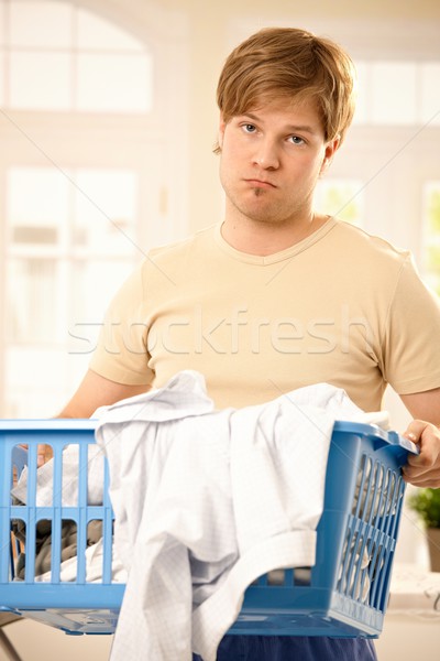 Troubled guy at housework Stock photo © nyul