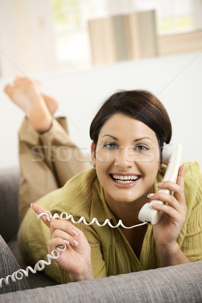 Woman on phone Stock photo © nyul