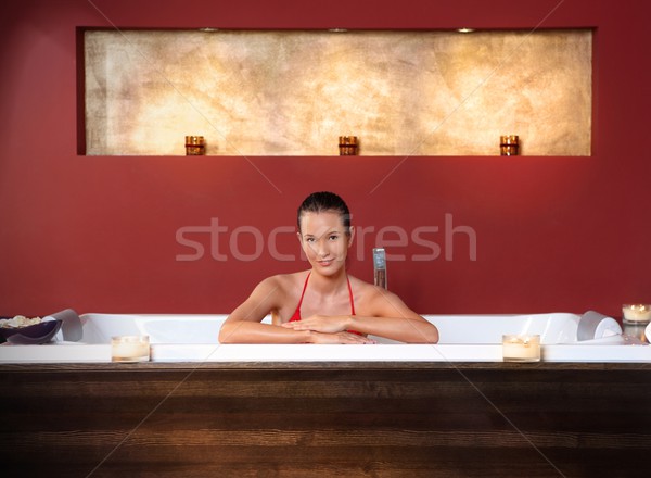 Woman in wellness bath Stock photo © nyul